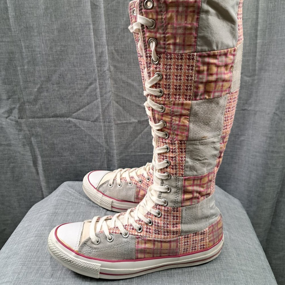 Converse All Star Chuck Taylor Patchwork Tall Sneaker Shoes Women Sz 11 / Men 9